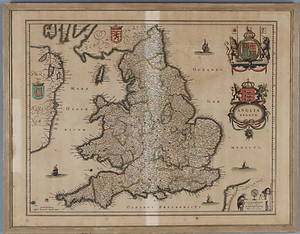 KARTA, England och Wales,  J.Jansson, Amsterdam.