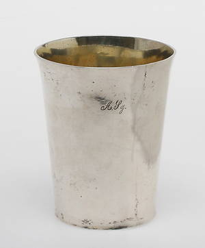 DUBBELBÄGARE, silver, Carl Magnus Ljungberg, Norrköping, 1833. Vikt 139 gram.