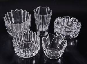 SKÅLAR, 6 st, glas, Orrefors.