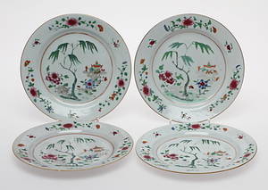 TALLRIKAR, 4 st, porslin, Kina.