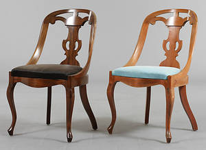 GÖTEBORGSSTOLAR, 2 st, 1900-tal.