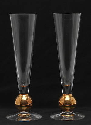 CHAMPAGNESTRUTAR, 5 st, Nobel, Gunnar Cyrén, Orrefors.