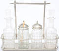 BORDSSURTOUT, glasvitmetall.