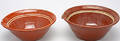 SKÅLAR, 2 st, lergods, 1900-talets första hälft.