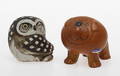 FIGURINER 2 st, stengods, Lisa Larson samt Edward Lindahl.