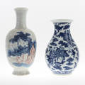 VASER, 2 st, porslin, Kina, 18001900-tal.