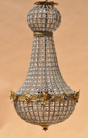 Ljuskrona med glasprismor, 1900-talets andra hälft