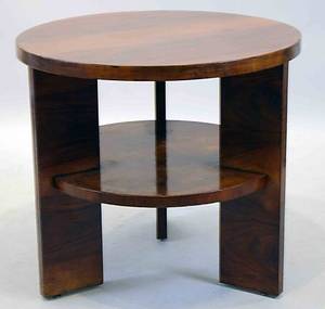 BORD MED HYLLA, Art Deco, mahogny.