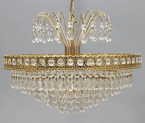 TAKLAMPA med prismor, 1900-tal.