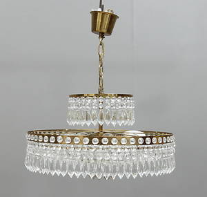 LJUSPLAFOND med prismor, 1900-tal.