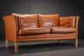 Mogens Hansen. To-pers. sofa, bøffellæder