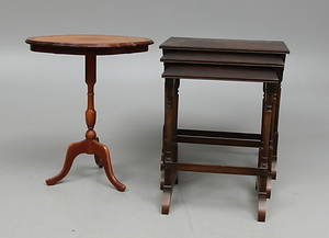 SATSBORD, 3 delar, LAMPBORD, engelsk stil, 1900-tal.