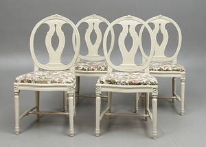 STOLAR, 4 st, gustaviansk stil, svenska modellen, 1900-tal.