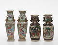 VASER, 2 par, porslin, Kina, 1900-tal.