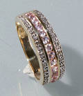 Safir- og diamantring