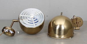 VÄGGLAMPOR, ett par, Bergboms, V75S, 1900-tal.