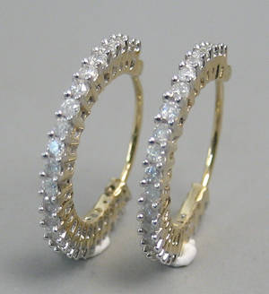 Par diamantørestikkere ca. 0,50 ct.