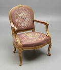 KARMSTOL, Louis XVI-stil, omkring 1900.