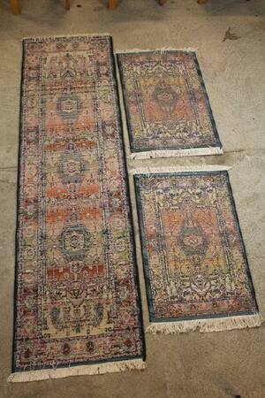 3 MATTOR 67 X 228, 2 ST 60 X 88 CM