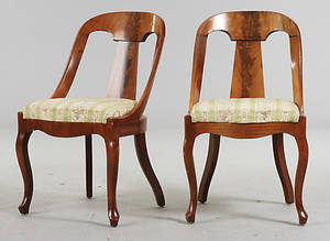 GÖTEBORGSSTOLAR, 2 st. 1900-talet första hälft.