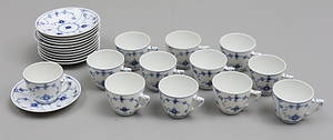 KAFFESERVIS, 24 delar, Musselmalet, Bing  Gröndahl.