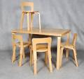 ALVAR AALTO. Matsalsmöbel, 5 delar, modell 65, Artek, Finland.