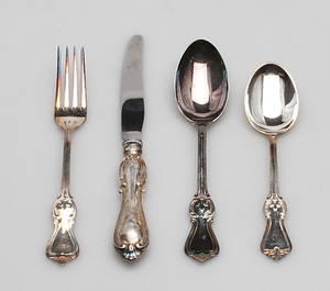 BESTICK, silver, 29 delar, Olga GAB, 1970-tal, vikt ca 1442 gram.
