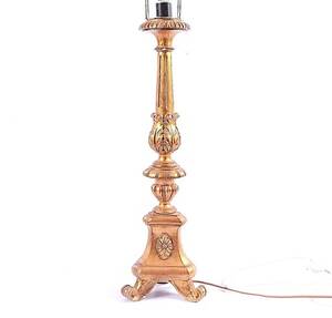 BORDSLAMPA, förgylld trä, 1900-tal.