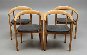 KARMSTOLAR 4 st, Tokyo Design Carl Axel Acking för Triva-serien, Nordiska Kompaniet.