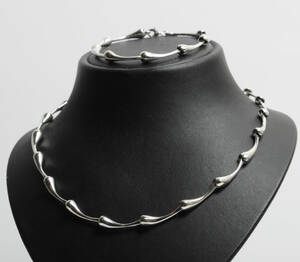 Randers Sølv, smykkesæt af sterling sølv, halskæde og armlænke 2