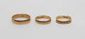 RINGAR, 3 st, 18k guld, vikt ca 8,8 gr.