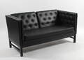 Erik Jørgensen. To-pers. sofa, sort læder, model EJ 315