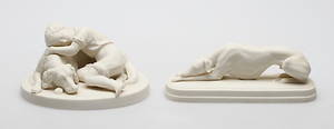 FIGURINER, 2 st, parian, Gustavsberg, 1900-tal.