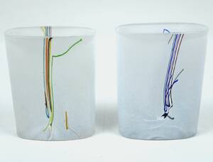 Vaser, 2 st, Rainbow, Bertil Vallien, Kosta Boda