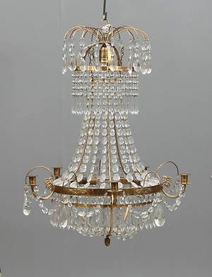 LJUSKRONA, för 5 ljus, empirestil, 1900-tal.