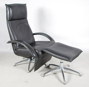 FÅTÖLJ MED FOTPALL, Square, Berg furniture, Danmark.