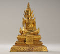 Forgyldt buddha Thailand 1800-1900 tallet