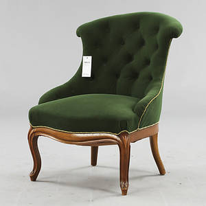 EMMAFÅTÖLJ, rokokostil, 1900-tal.