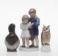 FIGURINER, 3 st, porslin, Bing  Gröndahl samt Royal Copenhagen.