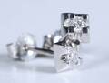 Par brillantørestikker udført i 14 kt hvidguld, 0.10 ct 2