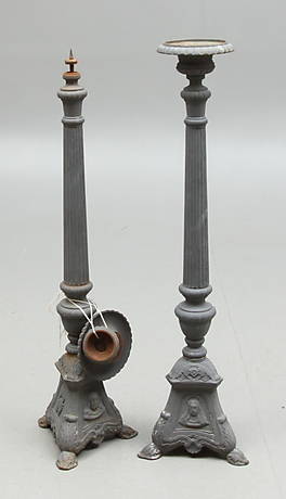 GOLVLJUSSTAKAR, ett par, metall, barockstil, 1900-tal.