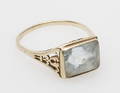 RING, guld 14k med sten, 193040-tal, vikt tot ca 3 gram.