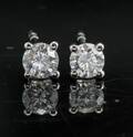 Earrings  with brilliant cut diamonds  0.45ct
