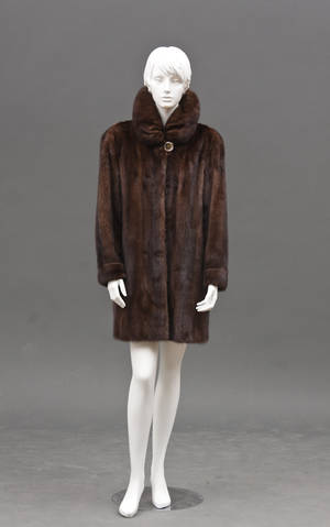 Mink jakke str. ca. 40