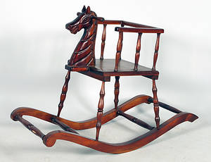 GUNGHÄST, mahogny.