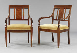 KARMSTOLAR, 2 st, 1800-tal.