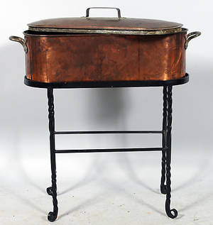 KOPPARGRYTA PÅ SMIDESSTÄLLNING.