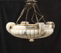 TAKAMPEL, skulpterad alabaster, diameter 62 cm, 1900 talets början.