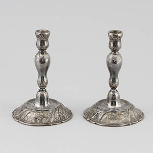 LJUSSTAKAR, 1 par, sterlingsilver, importstämplar. 690 gram.