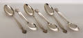 Georg Jensen. Dronning, designet af Johan Rohde. 6 suppeskeer af sølv 6
